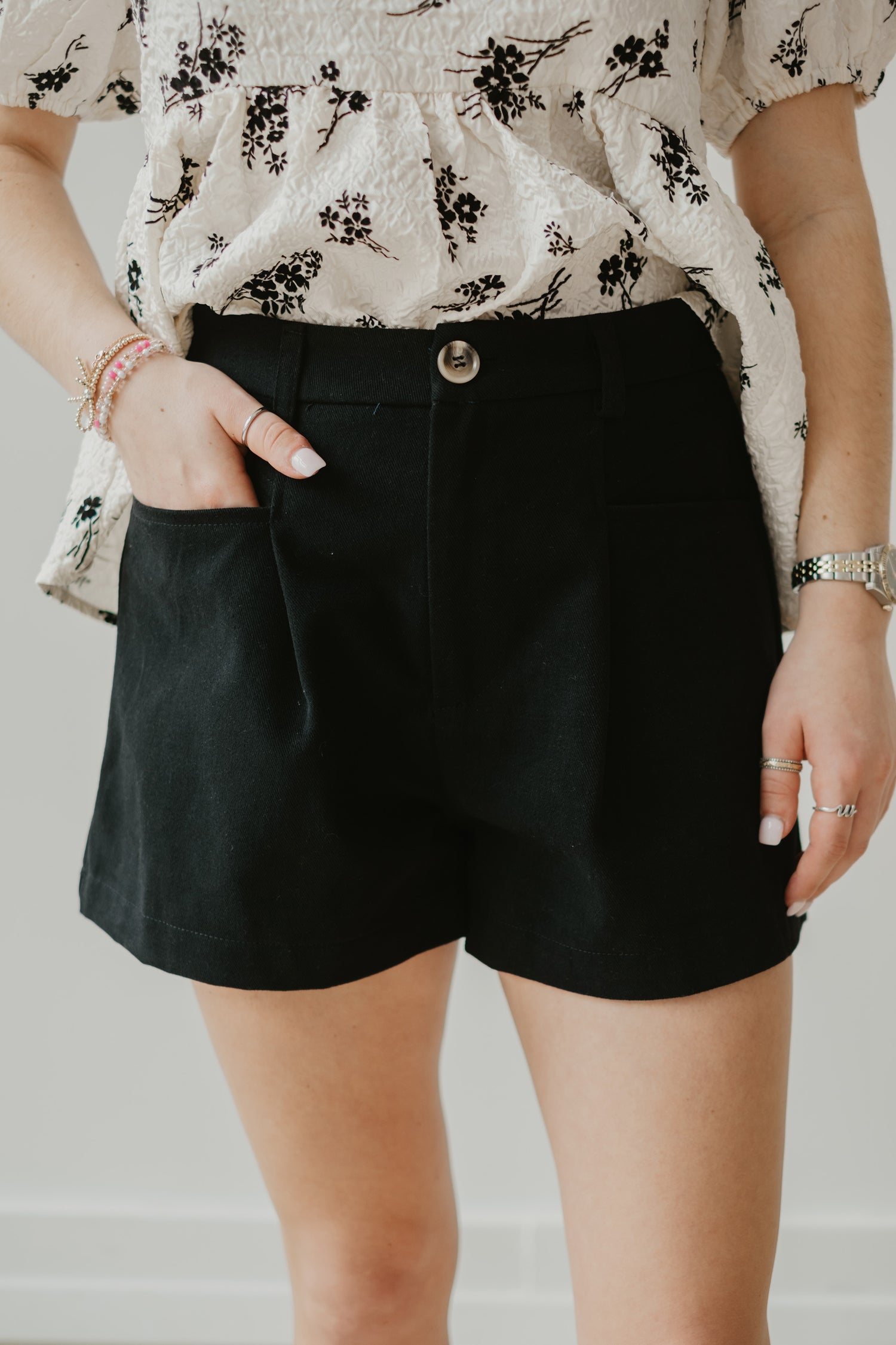 Tuxedo Shorts - Black